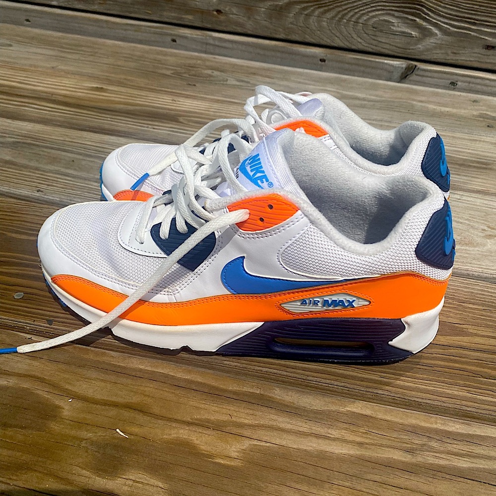 Nike Air Max 90 White/Orange/Midnight Navy/Photo Blue